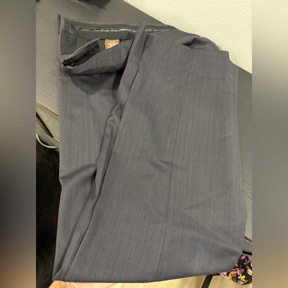 Perry Ellis Dark Blue Pinstripe Pants